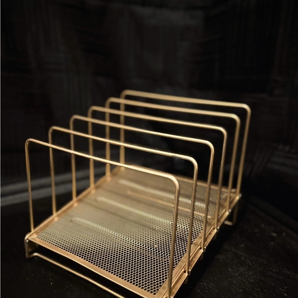 Gold Metal File Organizer